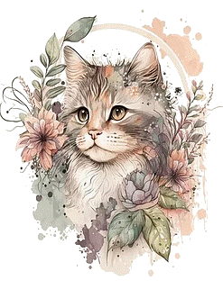 Gatto nei fiori