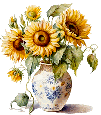 Vaso di girasoli